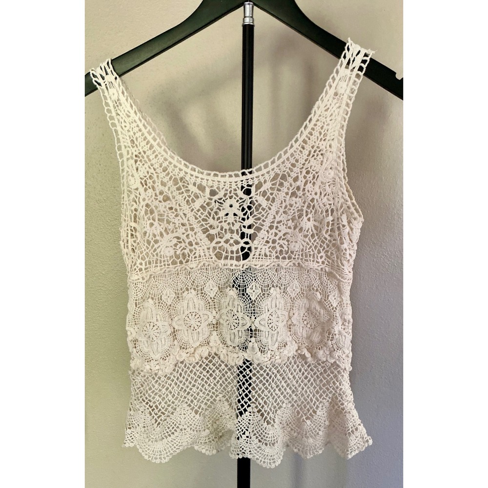 American Eagle Outfitters cream crochet lace tank/top in size XS - Picture 3 of 4